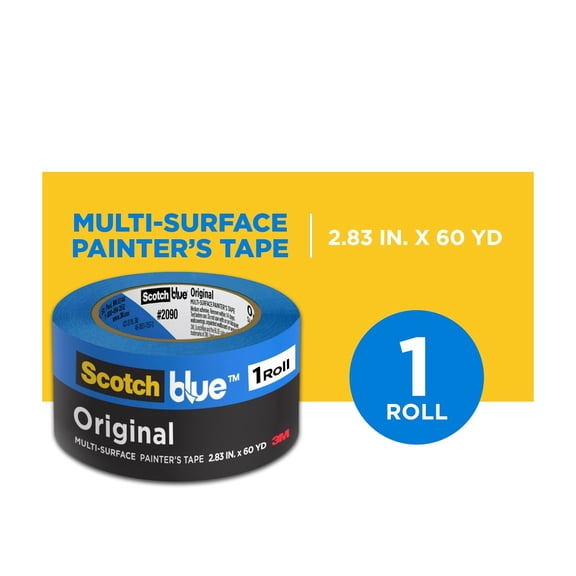 Scotch Blue Painter's Tape, 2.83 in. x 60 yd., 1 Pack, Original Multi-Surface, Paint Supplies