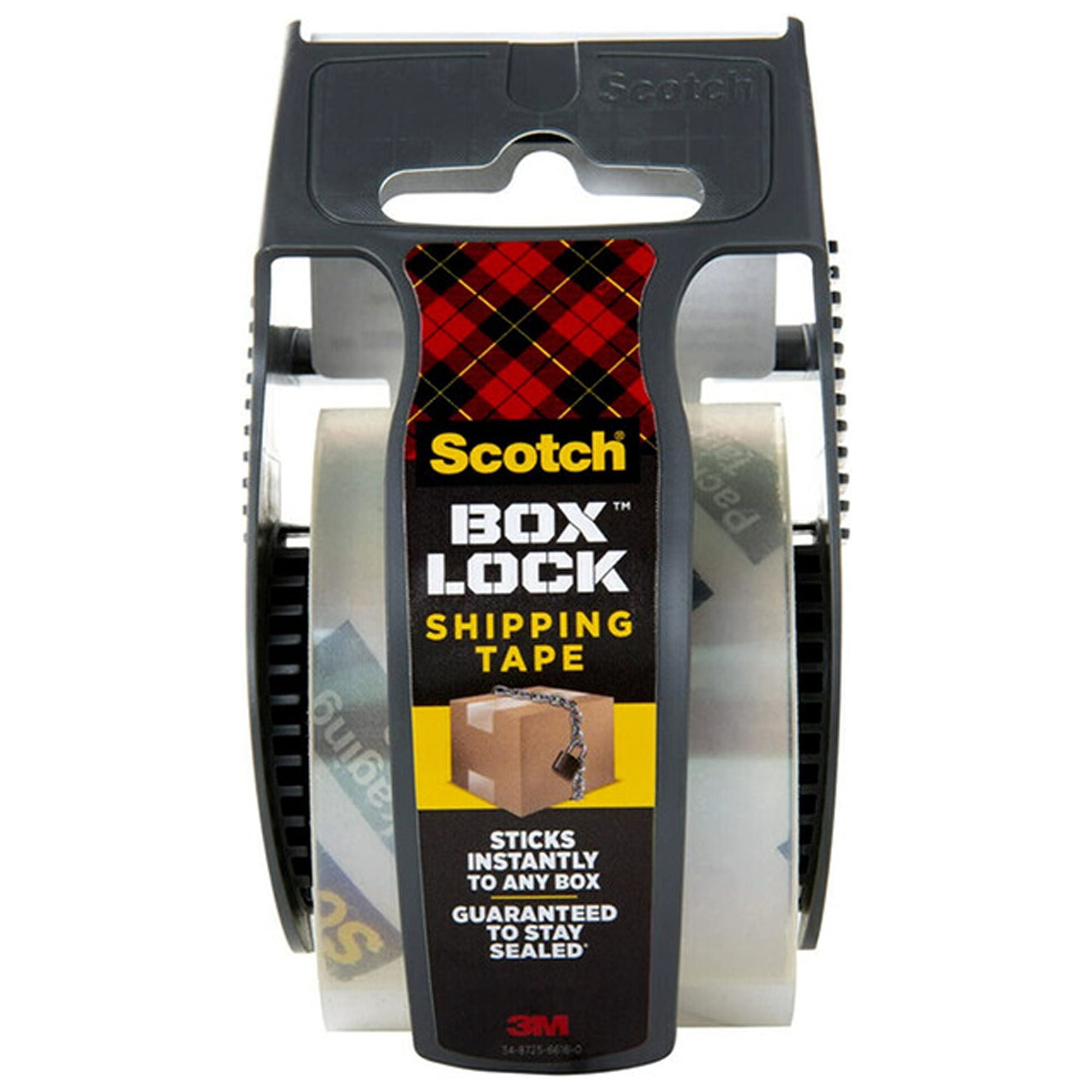 Scotch® Box Lock 195 Packaging Tape 1-15/16 X 22-1/4 Yd Clear (Pack of 8)