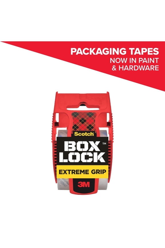 Box Lock Packaging Tape, Clear, 1.88 in. x 25.6 yd., 1.5 in. Core, 1 Total