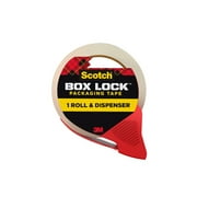 Scotch Box Lock Packaging Tape with Dispenser, Clear, 1.88 in. x 38.2 yd., 1 Total