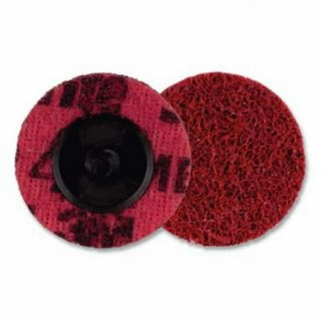 Scotch-Brite 2 in. 25000 RPM Roloc Precision Surface Medium Conditioning Disc, Red - Pack of 100