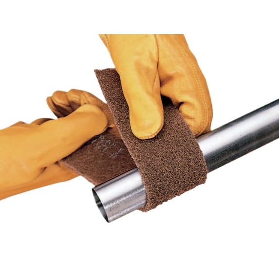3M 7100141895 Scotch-Brite 2 in. Cut and Polish Roll Pad - Medium, Tan