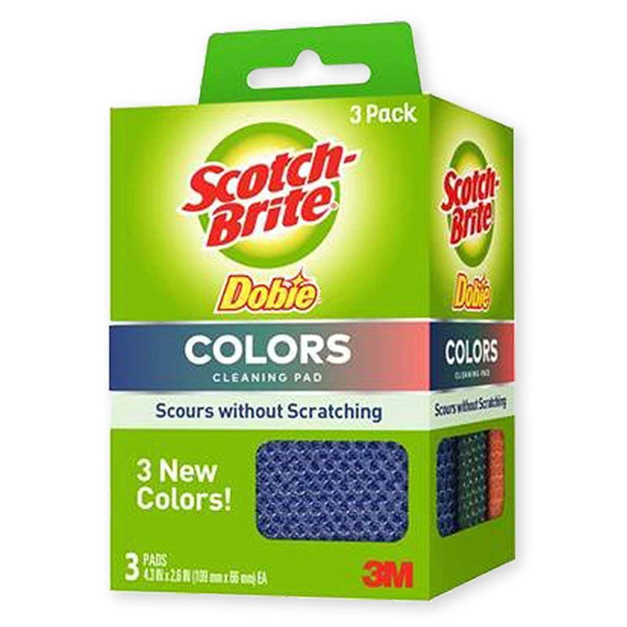 ScotchBrite 3M Cleaning Pads Dobie Original / 3Pack/Assorted (Blue