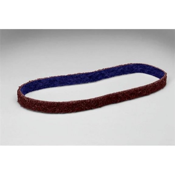 Scotch-Brite 405-048011-64457 0.5 x 12 in. DF-BL Aluminum Oxide Belt, Maroon - Medium