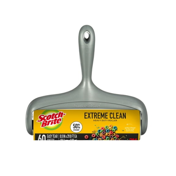 Scotch-Brite Extreme Clean Large Surface Lint Roller, 60 Sheets