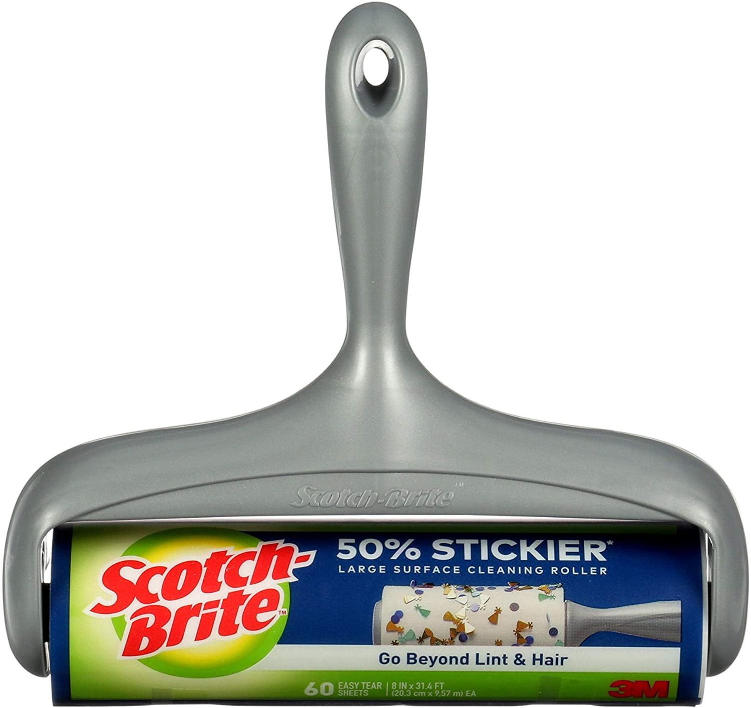 Scotch-Brite 50% Stickier Large Surface Lint Roller, Works Great On Pet  Hair, 60 Sheets