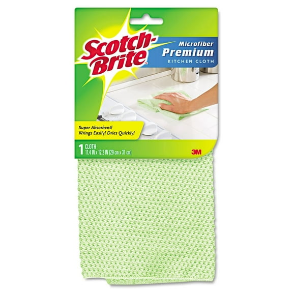 Scotch-Brite 90351 Premium Kitchen Cleaning Cloth, Microfiber, Assorted Colors, 12/Carton