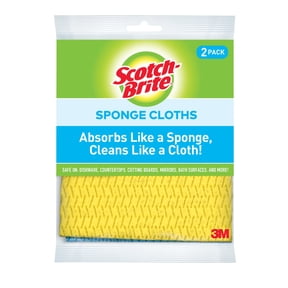Scotch-Brite Sponge Cloth, Alternative to Towels, Multicolor, 2 Clothes