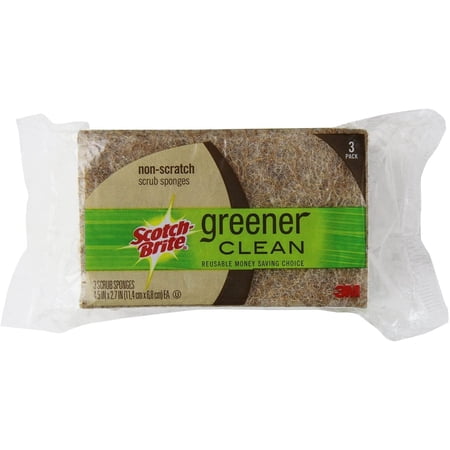 Scotch Brite 97033 Scotch-Brite Natural Fiber Scrubbing Sponge 3 Count
