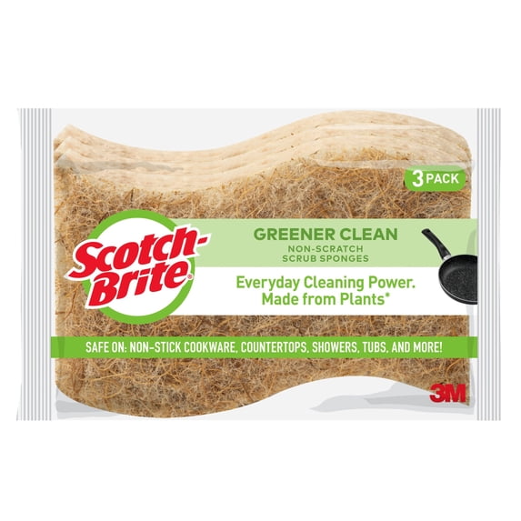 Scotch-Brite Greener Clean Non-Scratch Scrub Sponges, Heavy Duty Dish ...