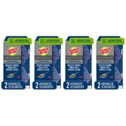 Scotch-Brite Advanced Scrub Dots Non-Scratch Scrubbers Hexagon Blue 2 Count, 4 Pack