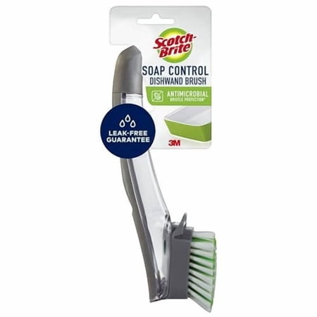 Scotch-Brite Advanced Soap Control Dish Brush Scrubber - Non-Scratch, Leak-Free - 1 Piece