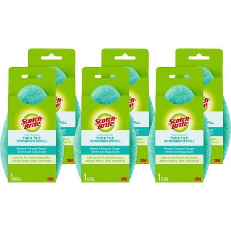 Scotch-Brite Bath Scrubber Refills - 6 / Carton | Bundle of 10 Cartons