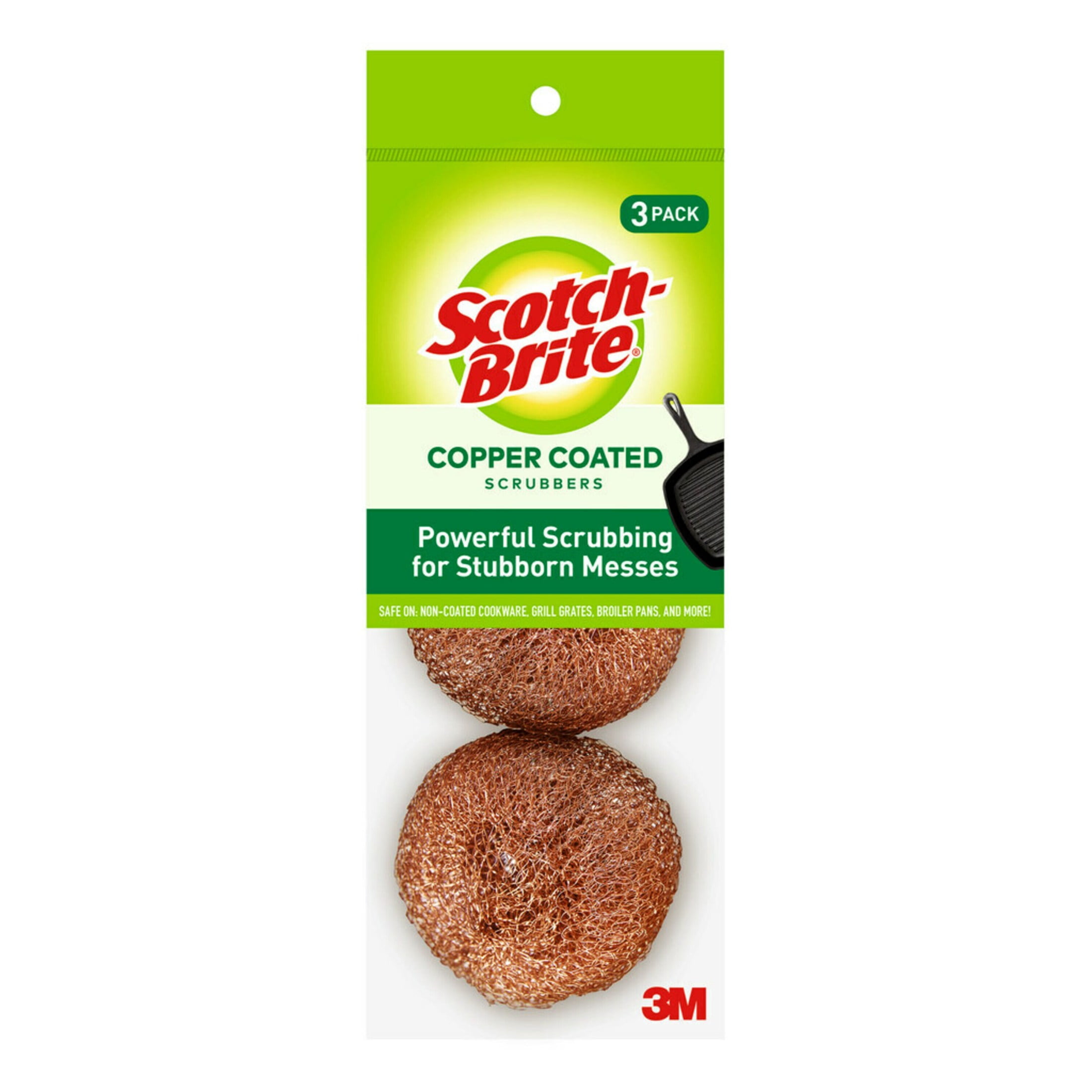 Scotch-Brite Copper Coated Steel Wool Scrubbers - 3 Pack