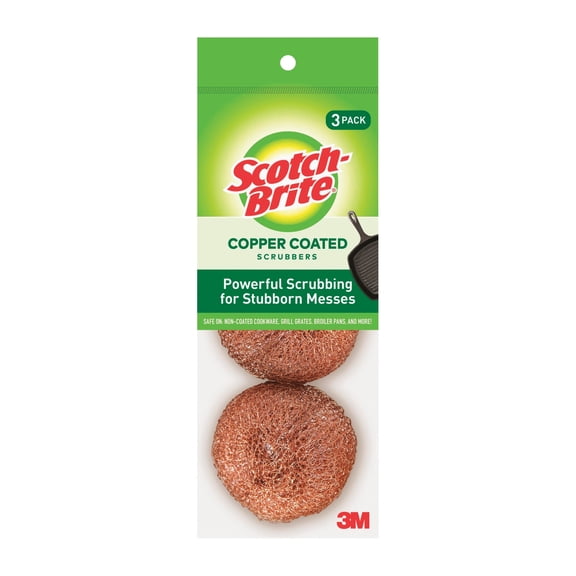 Scotch-Brite Copper Scouring Pad 3 x 3 Inch No. 213C - Pack of 5