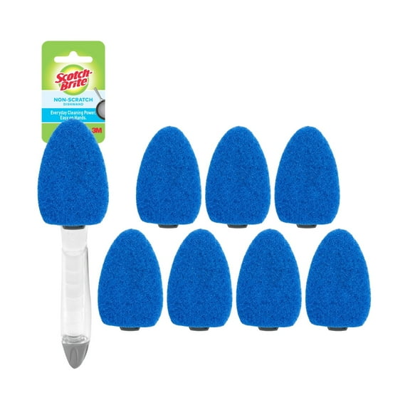 Scotch-Brite Dishwand and Non-Scratch Refills, 1 Dishwand and 7 Refills