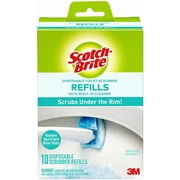 Scotch-Brite Disposable Toilet Scrubber Refills, Removes Rust & Hard Water Stains, 10 Disposable Refills