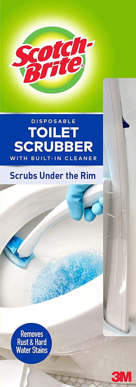 Scotch-Brite Disposable Toilet Scrubber with Caddy and Refills