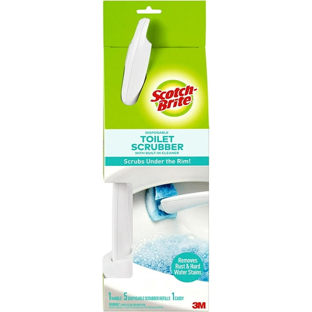 ScotchBrite Disposable Toilet Scrubber Starter Kit, Disposable Refills