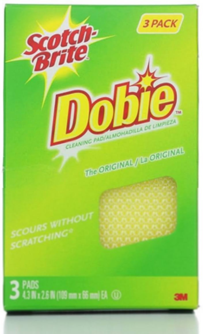 Scotch-Brite Dobie Yellow Non-Scratch Cleaning Pads - 3 Pack