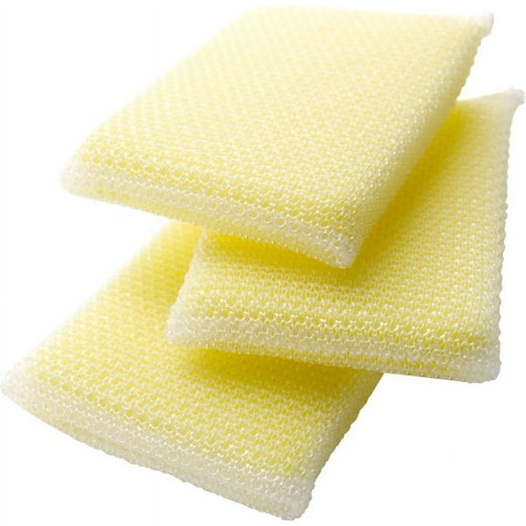 Scotch-Brite Dobie All-purpose Cleaning Pads - 0.5" Height x 2.6" Width x 4.3" Depth - 24/Carton - Polyurethane - Yellow | Bundle of 5