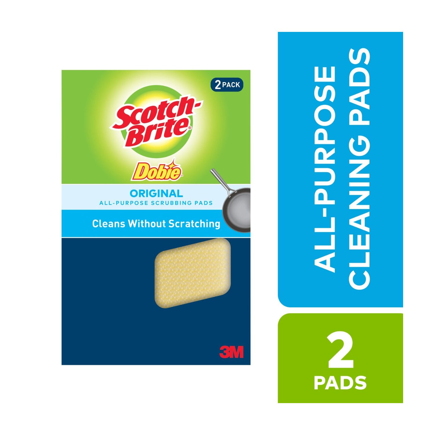Scotch-Brite Dobie Non-Scratch All-Purpose Cleaning Pads, 2-Pack
