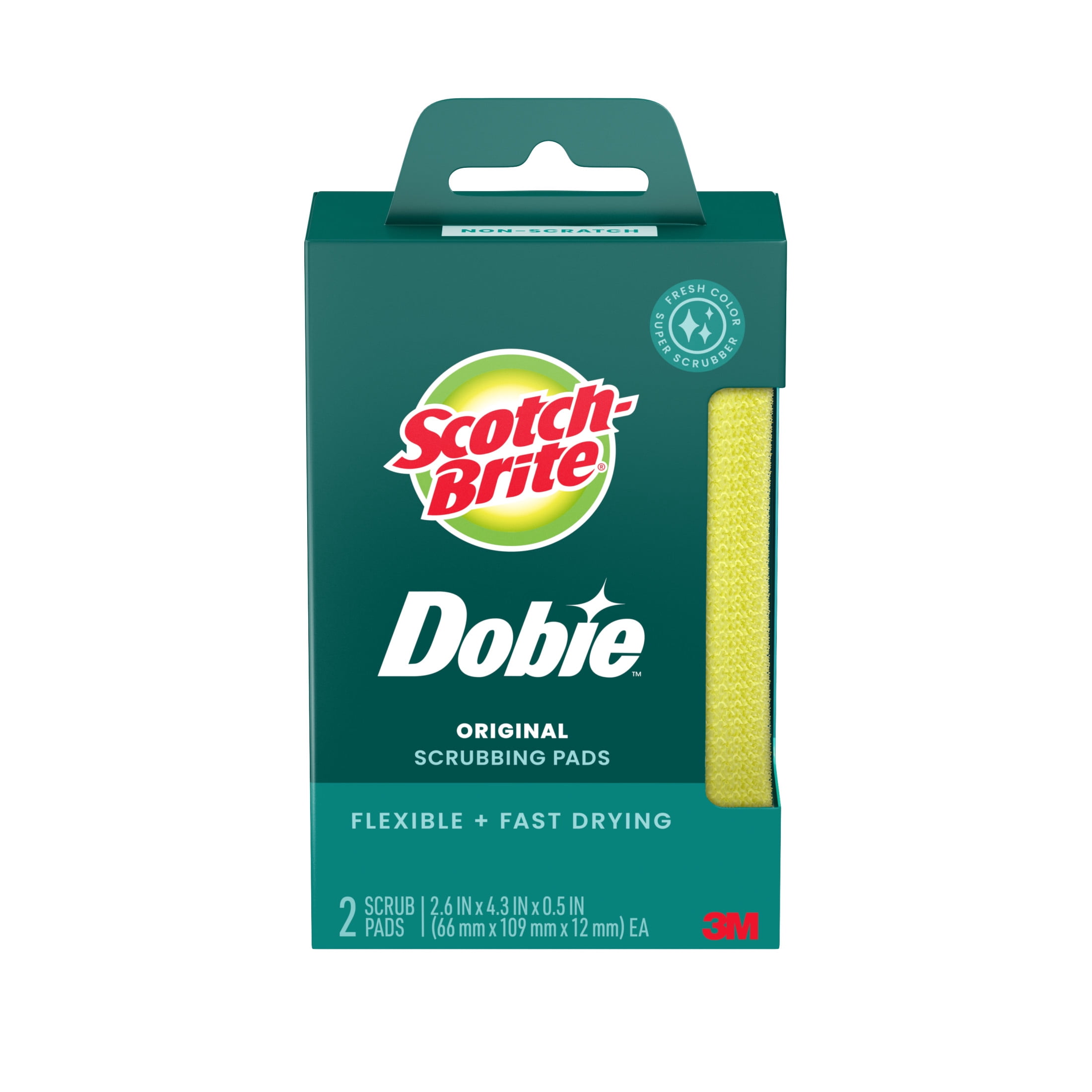 3M 722 Scotch-Brite Dobie Cleaning Pad 2-Pack