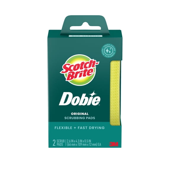 Scotch-Brite Dobie Original Pad, 2 Pads Total