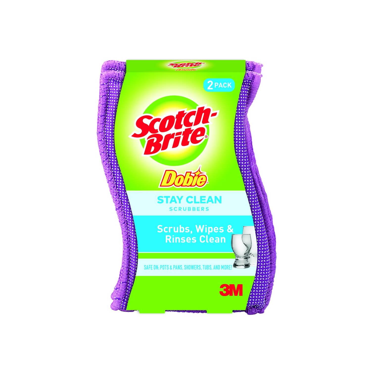 Scotch-Brite Dobie Stay Clean Scrub Sponge 2-Pack