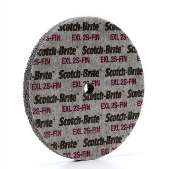 Scotch-Brite EXL Unitized Wheel, 6 in x 1/2 in x 1/2 in, 2S FIN