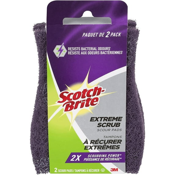 Scotch-Brite Extreme Scrub Scour Pad, 2 Pads