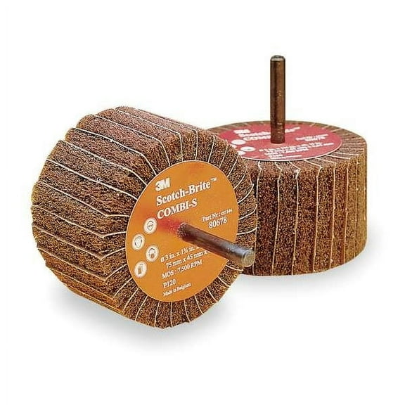 Scotch-Brite Flap Wheel, Roloc, Interleaf, 2.5x1.25, 120G FN510079315