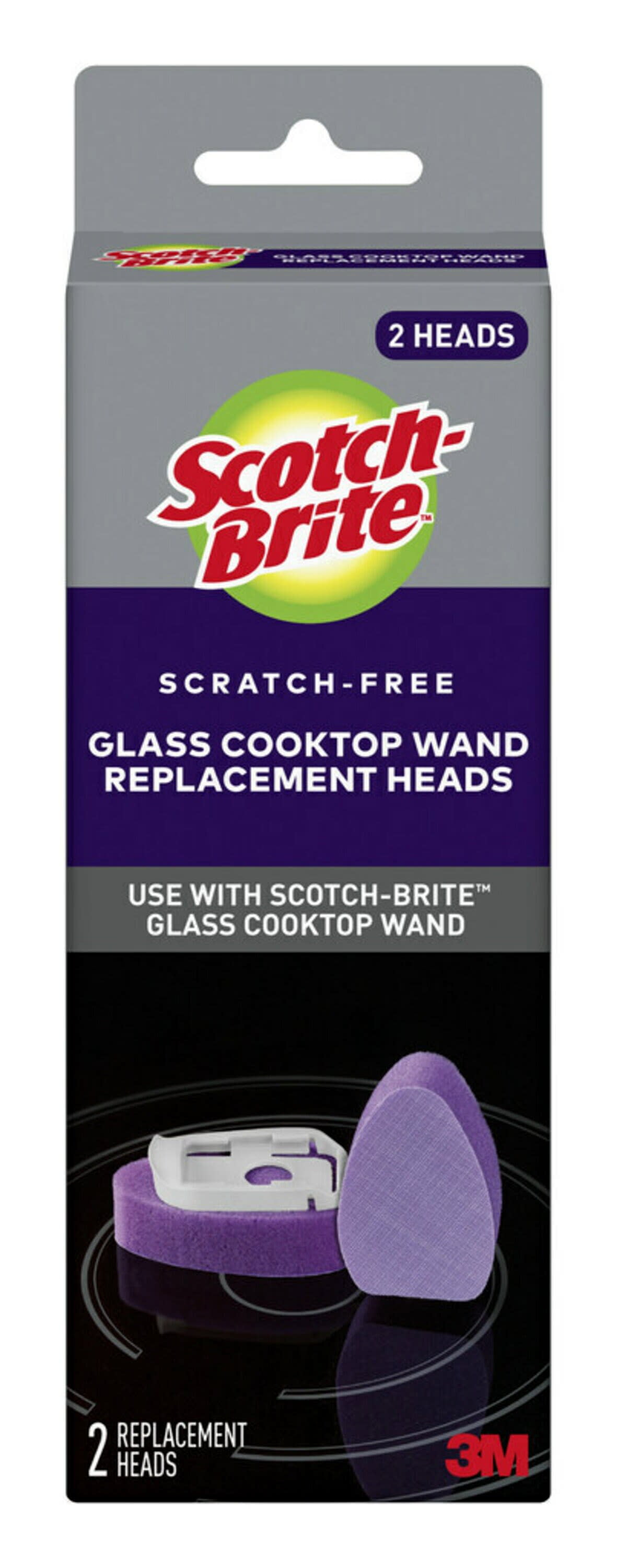 Scotch-Brite Glass Non-Scratch Cooktop Wand Replacment Heads, 2 Heads