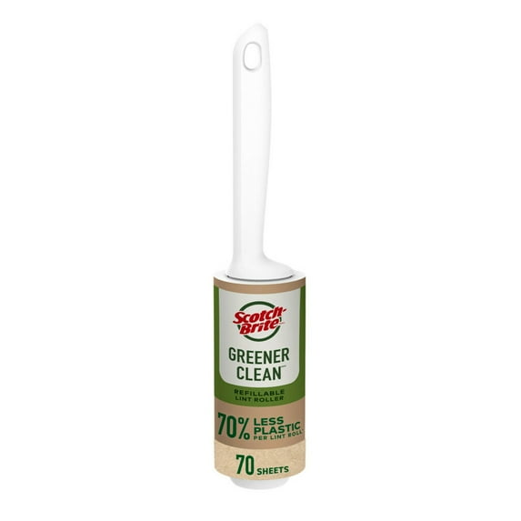 Scotch-Brite Greener Clean Lint Roller, 70 Sheets, 1 Roller