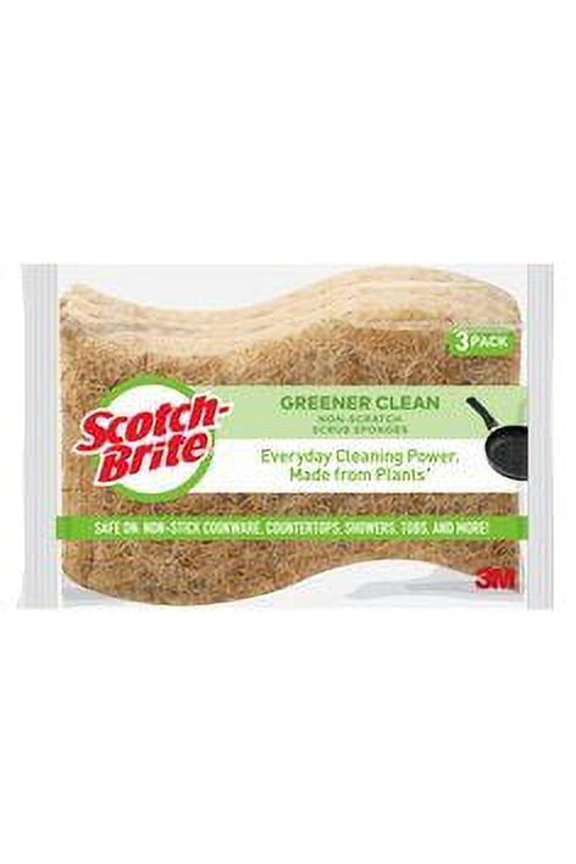 Scotch-Brite Greener Clean Non-Scratch Scrub Sponge 97033, 8/3