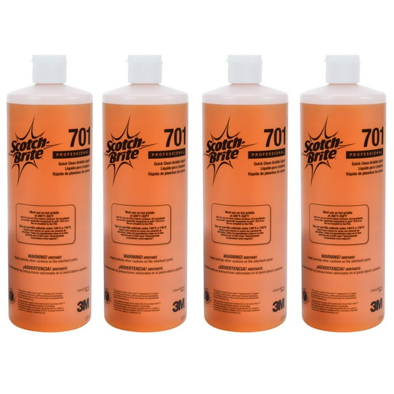 Scotch-Brite Griddle Cleaning Liquid - 4 Quarts, Quick Clean Formula for Effortless Grime Removal, Tackles Baked-on Food and Stubborn Cooking Oils, Cleans in Just 3-5