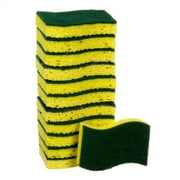 Scotch-Brite  Heavy-Duty Cellulose Scrub Sponges, 2 3/4" x 4 1/2", Yellow/Green, Pack of 12 Sponges
