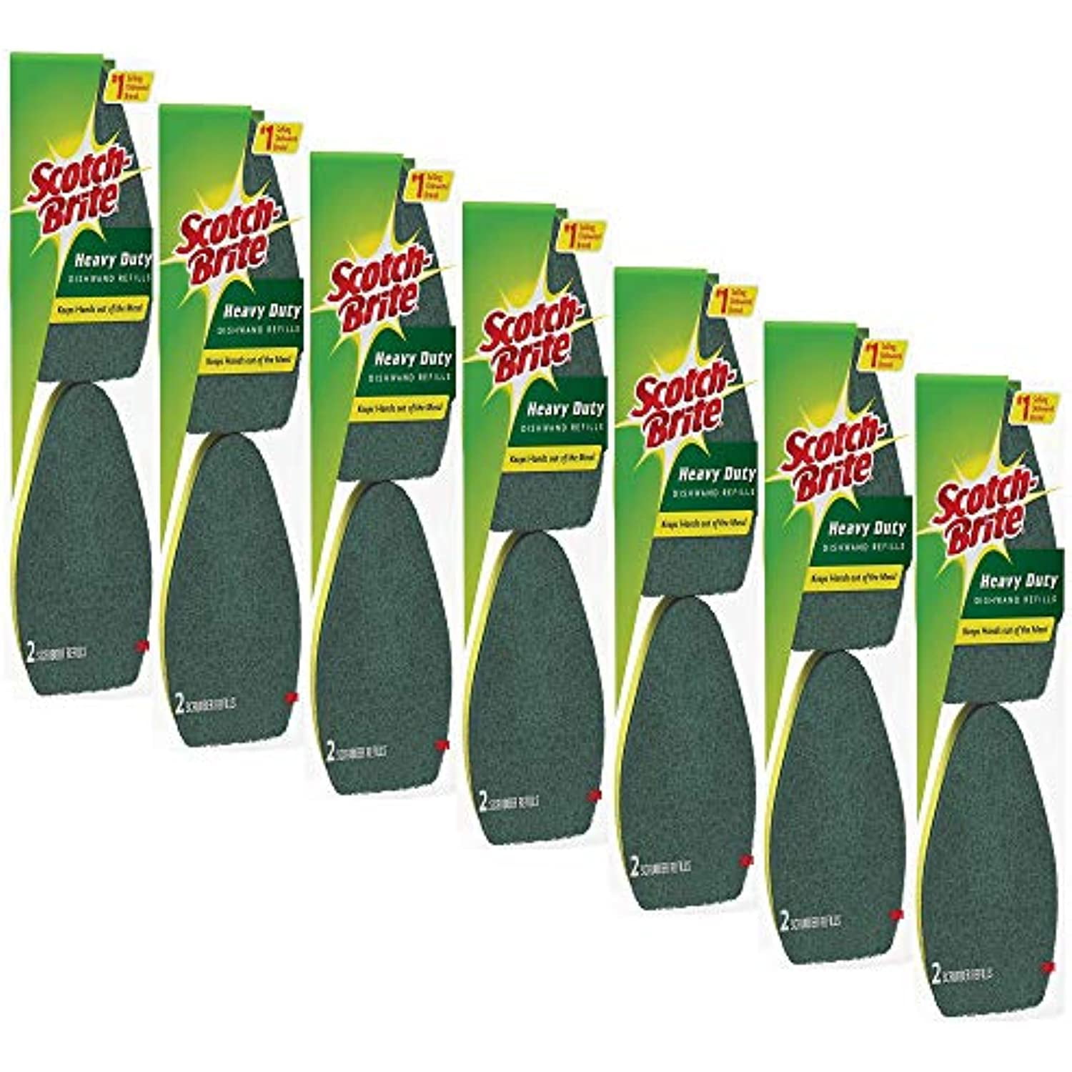 Scotch-Brite Heavy Duty Dishwand Refill, 2-Refills, 7 Pack - Walmart.com