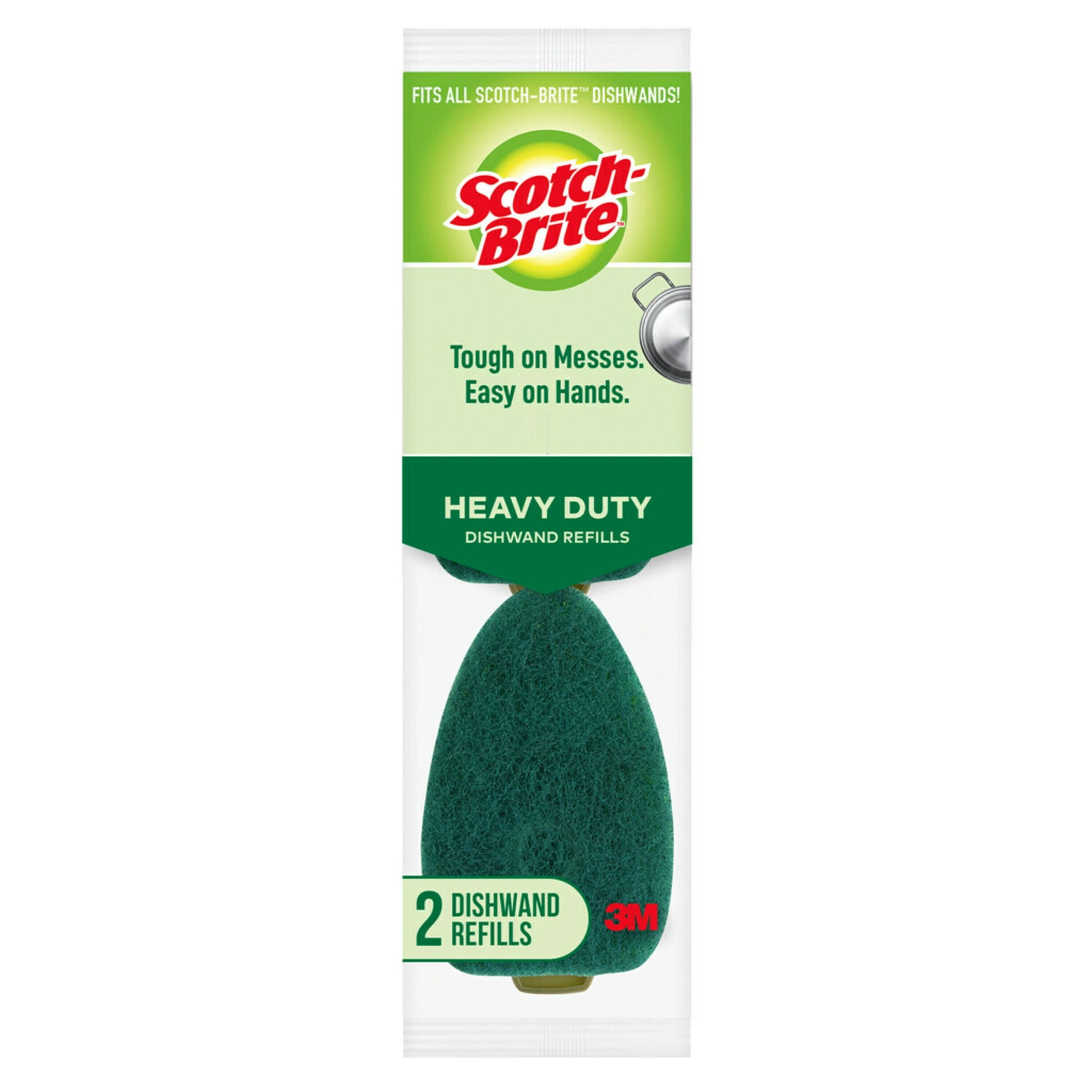 Scotch-Brite Heavy Duty Kitchen Dishwand Scrubber, 2 Sponge