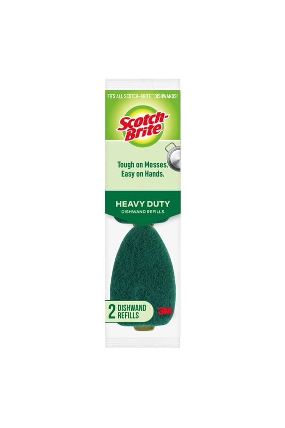Heavy Duty Dishwand Refill Heads, 2 Refills Total