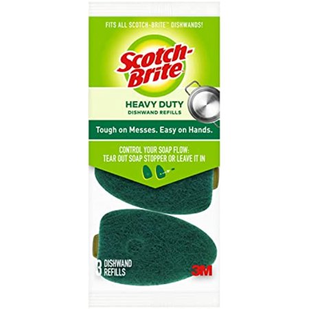 Scotch-Brite Heavy Duty Dishwand Refills, Fits All Scotch-Brite Dishwands, Keep Your Hands Out Of Dirty Water, 36 Refills