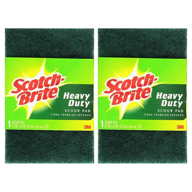 ScotchBrite Heavy Duty Scour Pad 220 Green, 2 Pack