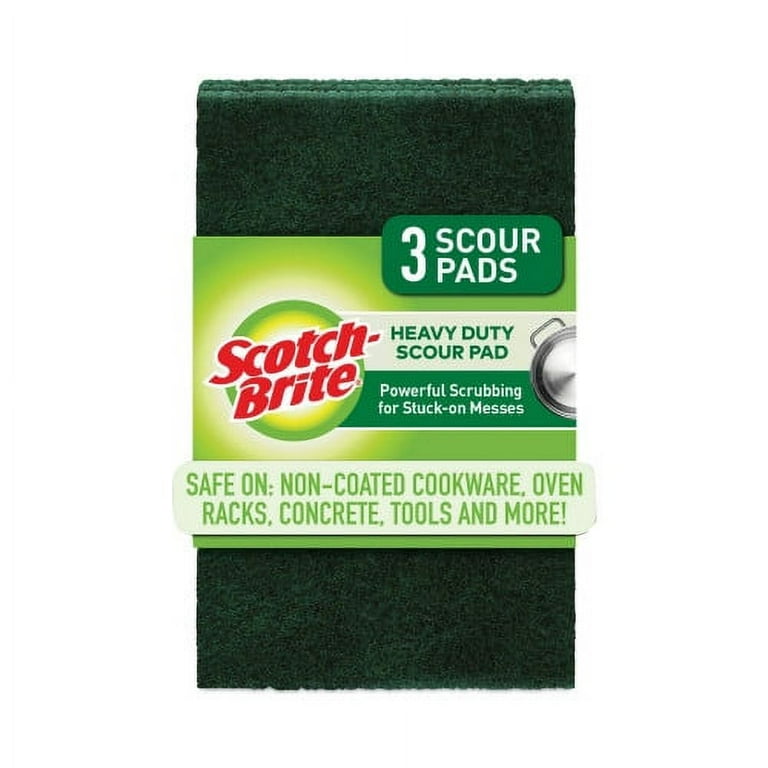 Heavy-Duty Scour Pad, 3.8 x 6, Green, 10/Carton Heavy-Duty Scour Pad, 3.8 x 6, Green, 10/Carton