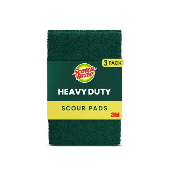 Scotch-Brite Heavy Duty Scour Pads, 3 Pads