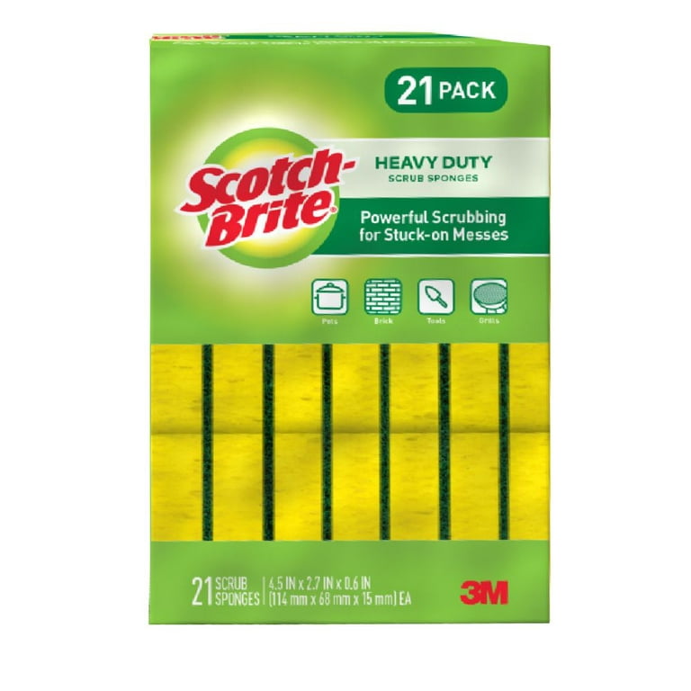 Scotch-Brite Heavy Duty Sponge, pack of 3 - 1 ea