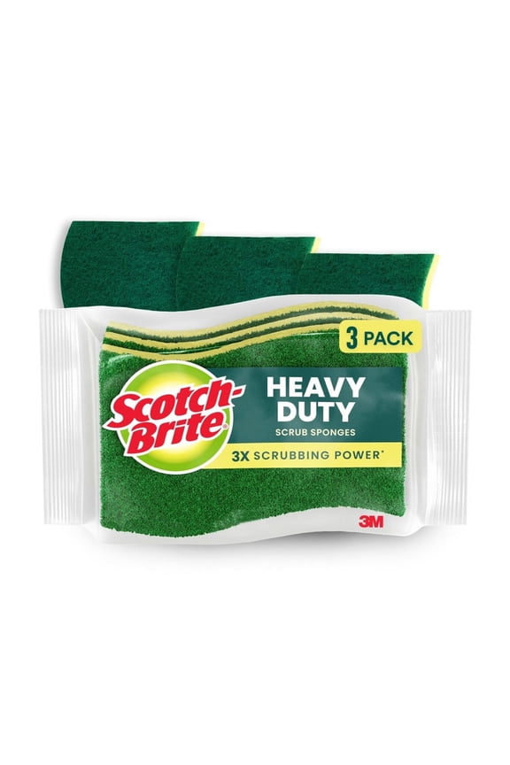 Heavy Duty Cleaning Scrub Sponge, 3 Dish Sponges