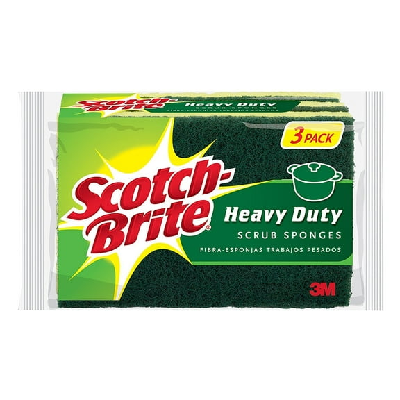 Scotch-Brite Heavy Duty Scrub Sponge, 3-Sponges/Pk, 8-Packs 24 Sponges Total