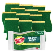 Scotch-Brite Heavy Duty Cleaning Scrub Sponge, 12 Dish Sponges