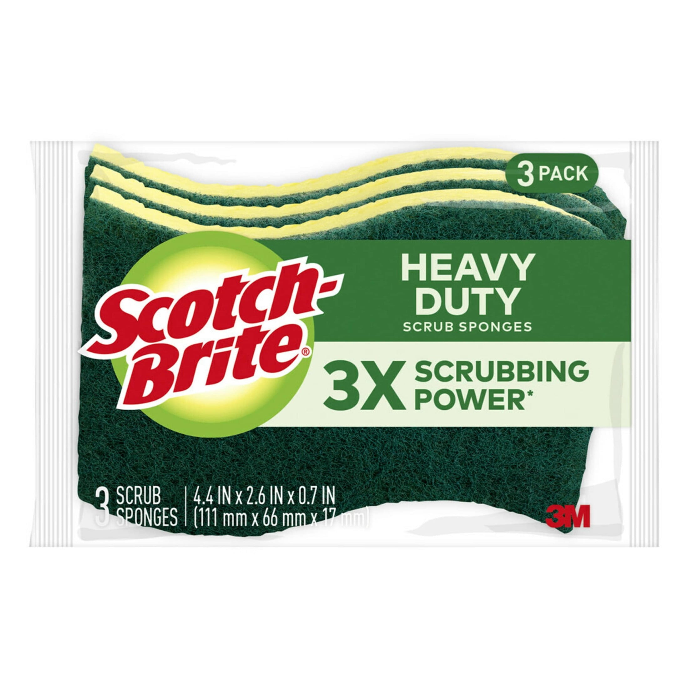 Scotch-Brite Heavy Duty Scrub Sponge, 3 Count