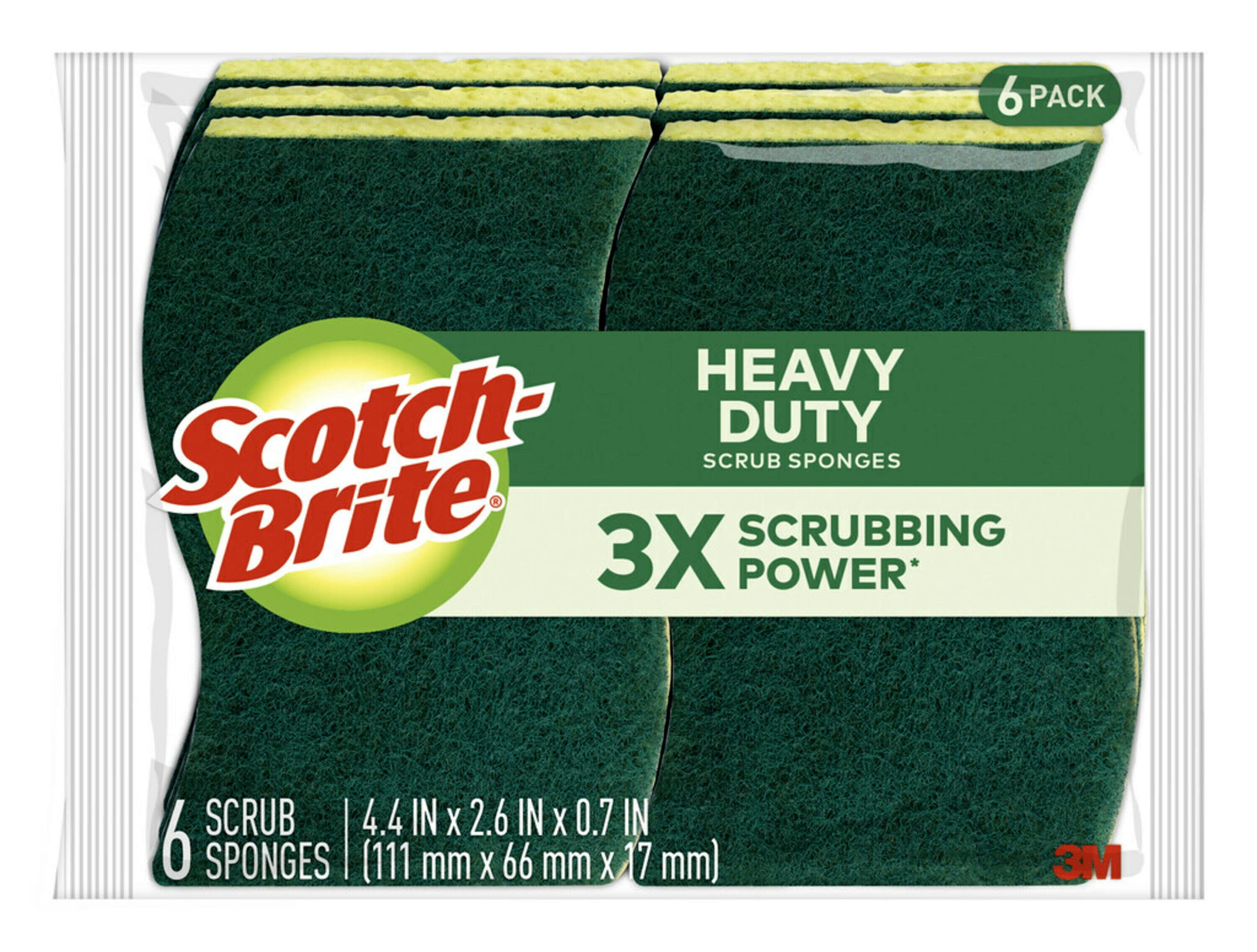  Scotch-Brite Heavy Duty Scrub Sponges, For Washing Dishes and  Cleaning Kitchen, 6 Scrub Sponges : Everything Else